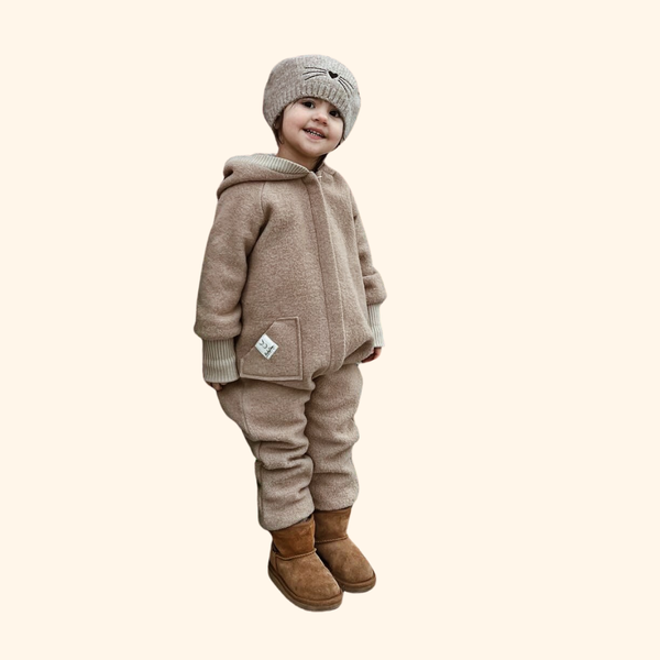 Wollwalk Overall, Walkanzug für Kleinkinder, Walkanzug Walkoverall vollgefuttert
