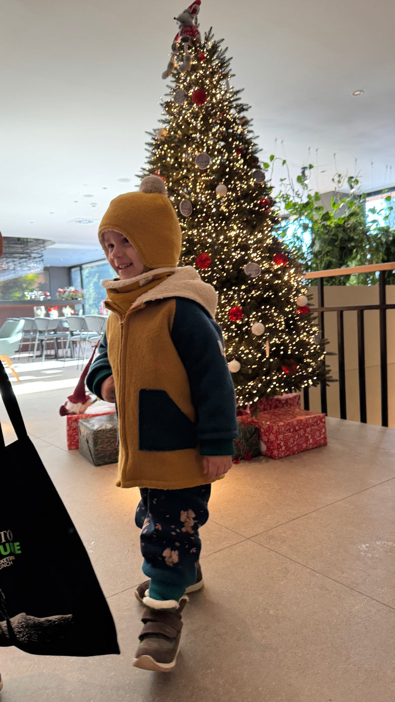 Walkjacke für Kinder aus reiner Schurwolle und Bio Baumwolle (Kopie)