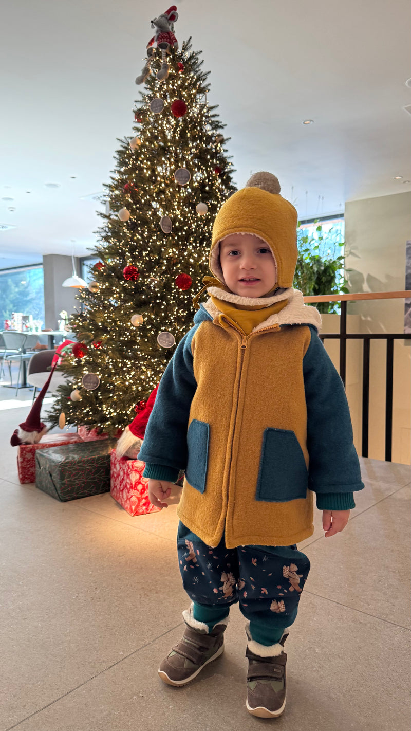 Walkjacke für Kinder aus reiner Schurwolle und Bio Baumwolle (Kopie)