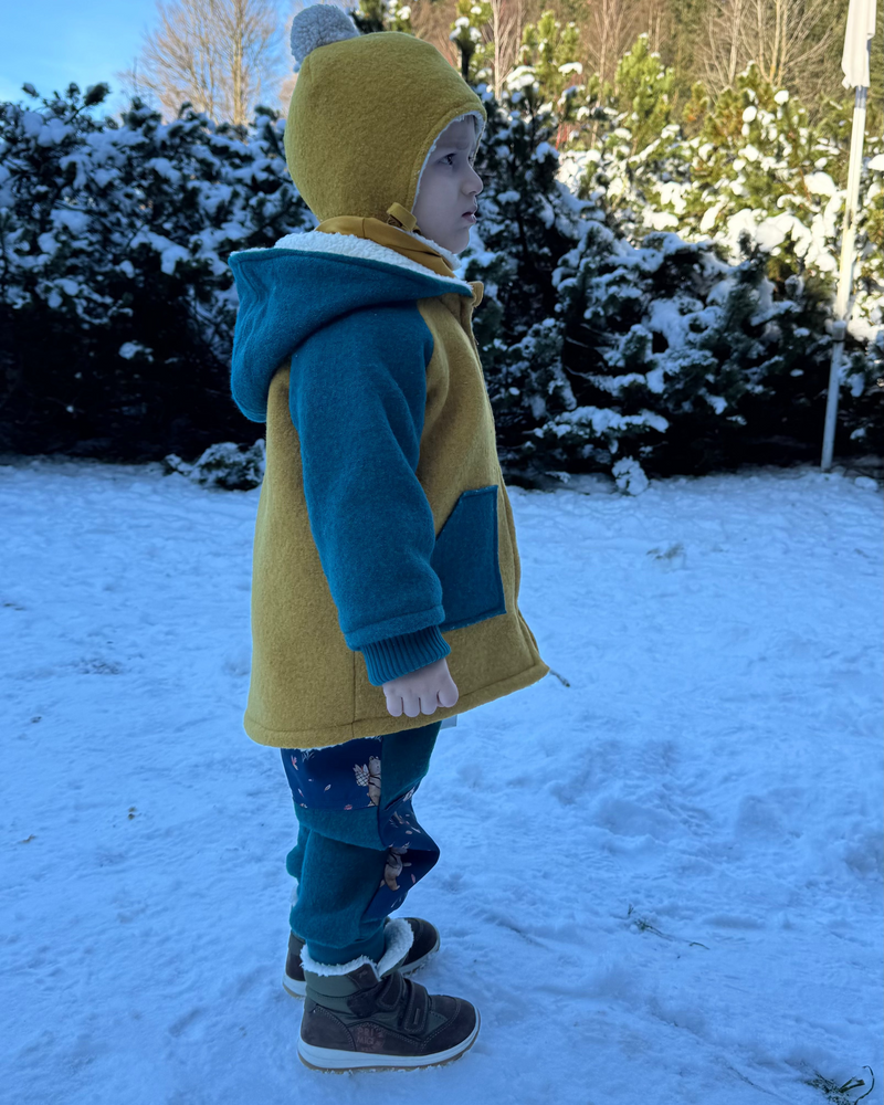 Walkjacke für Kinder aus reiner Schurwolle und Bio Baumwolle (Kopie)